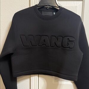 Alexander Wang Black Cropped Sweatshirt